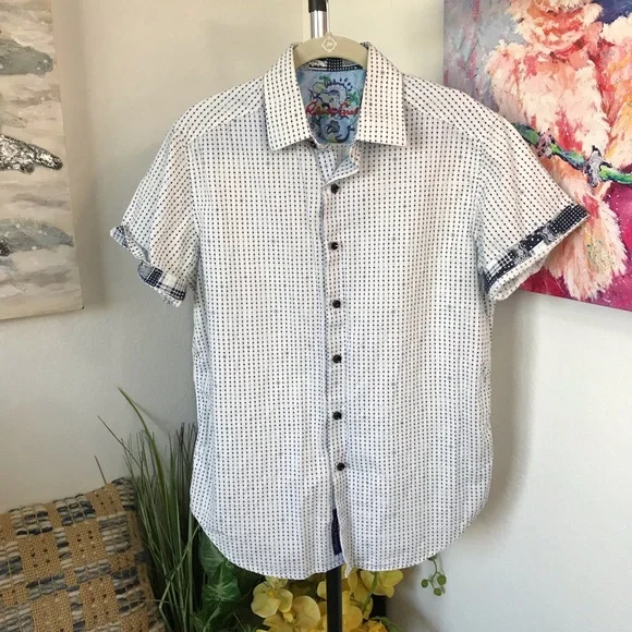 Mens Shirt Robert Graham Short Sleeve Button Down Robert Graham